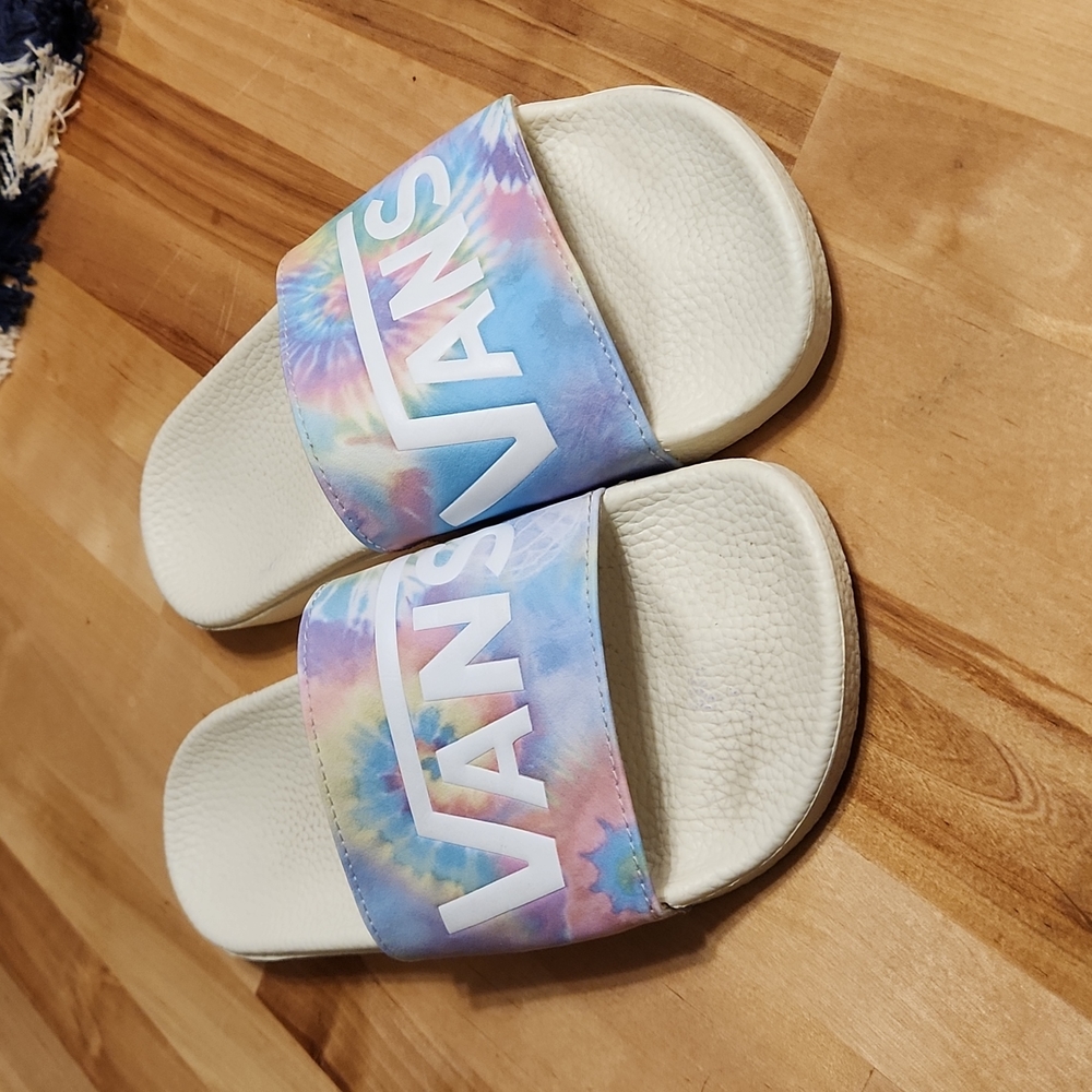 Vans tie dye slides